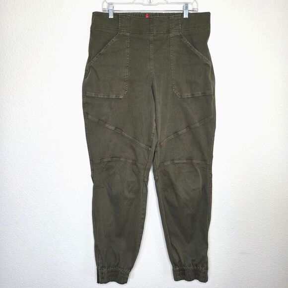 Spanx Stretch Twill Cargo Stretch Jogger Washed Green Women's  XL Style 20319R - Picture 1 of 13